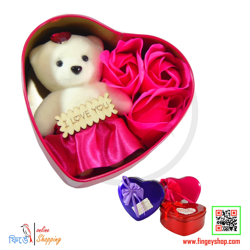 Romantic Gift Love Panda Heart with Flower from Fingey Ecommerce/ Fingey ECOM